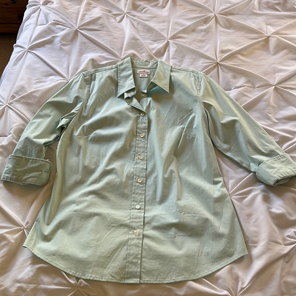 J Crew 3/4 Sleeve Button Up (L)
